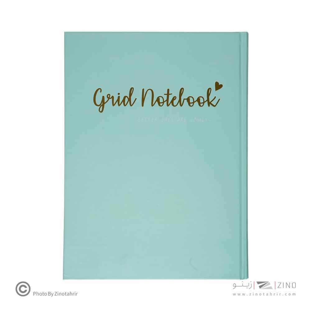 دفتر100برگ شطرنجی A4 ته دوخت جلد سخت طلاکوب/نقره برگ سری کیوت پالت کد70601