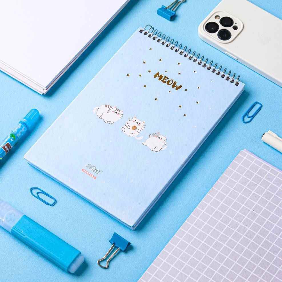 دفترنقاشی50برگA5 سیمی جلد سخت طلا کوب میو برگ سری فانتزی کد72312