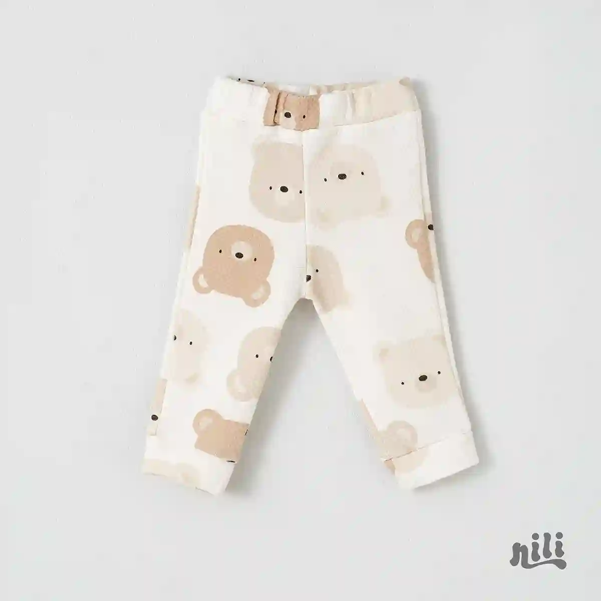 شلوار تمام چاپ خرس کارامل 10043