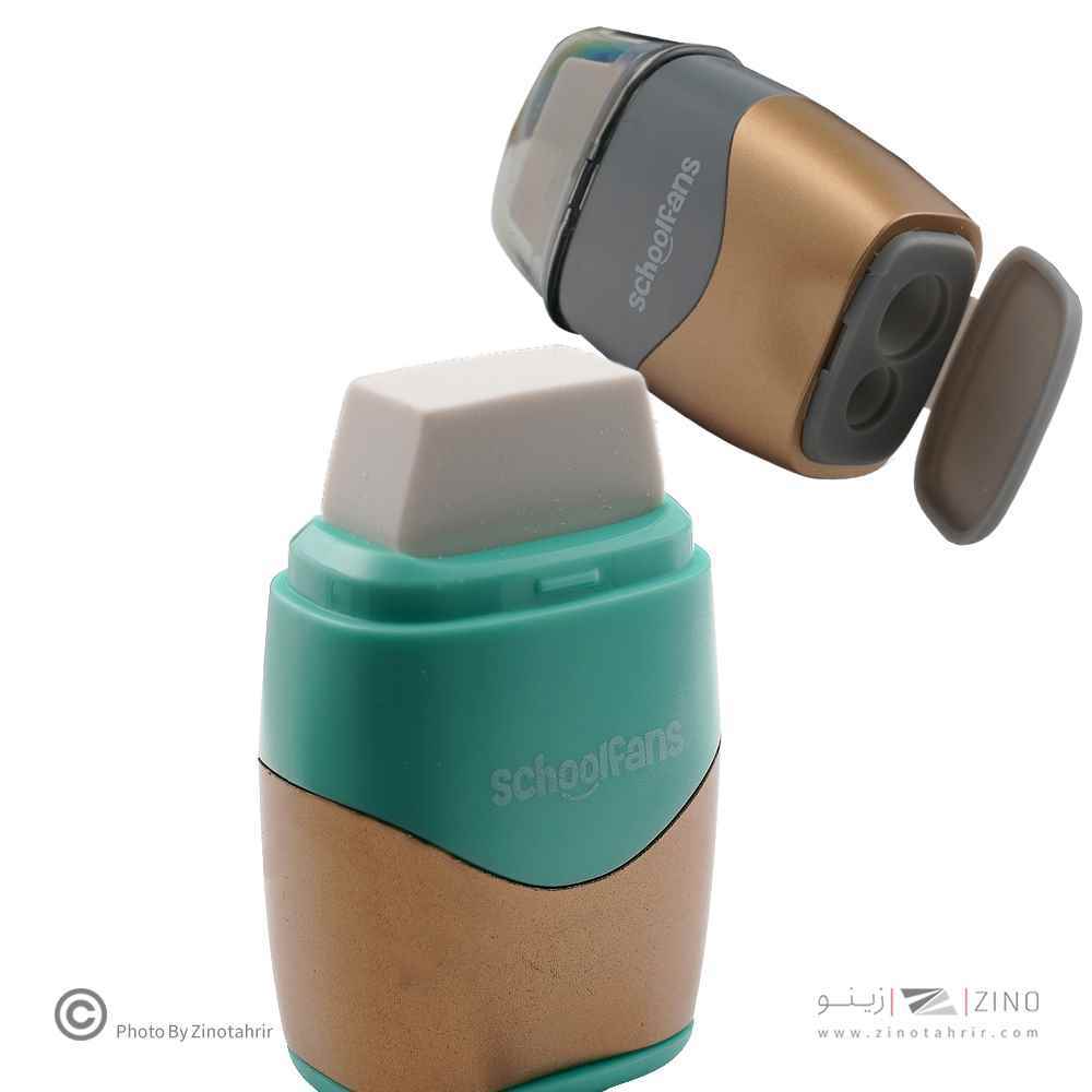 تراش پاکن دو سوراخ مخرن دار متالیک گلد اسکول فنز کد923003