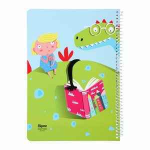 دفتر60برگ نقاشی سیمی وزیری فانتزی الیپون کد255کارتن 72عددی