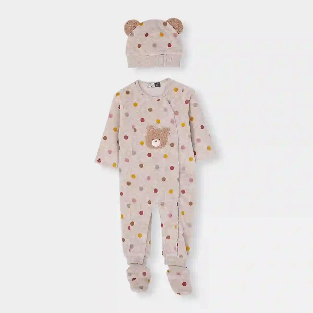 سرهمی مخمل با کلاه دخترانه طرح کوکی کد 24109