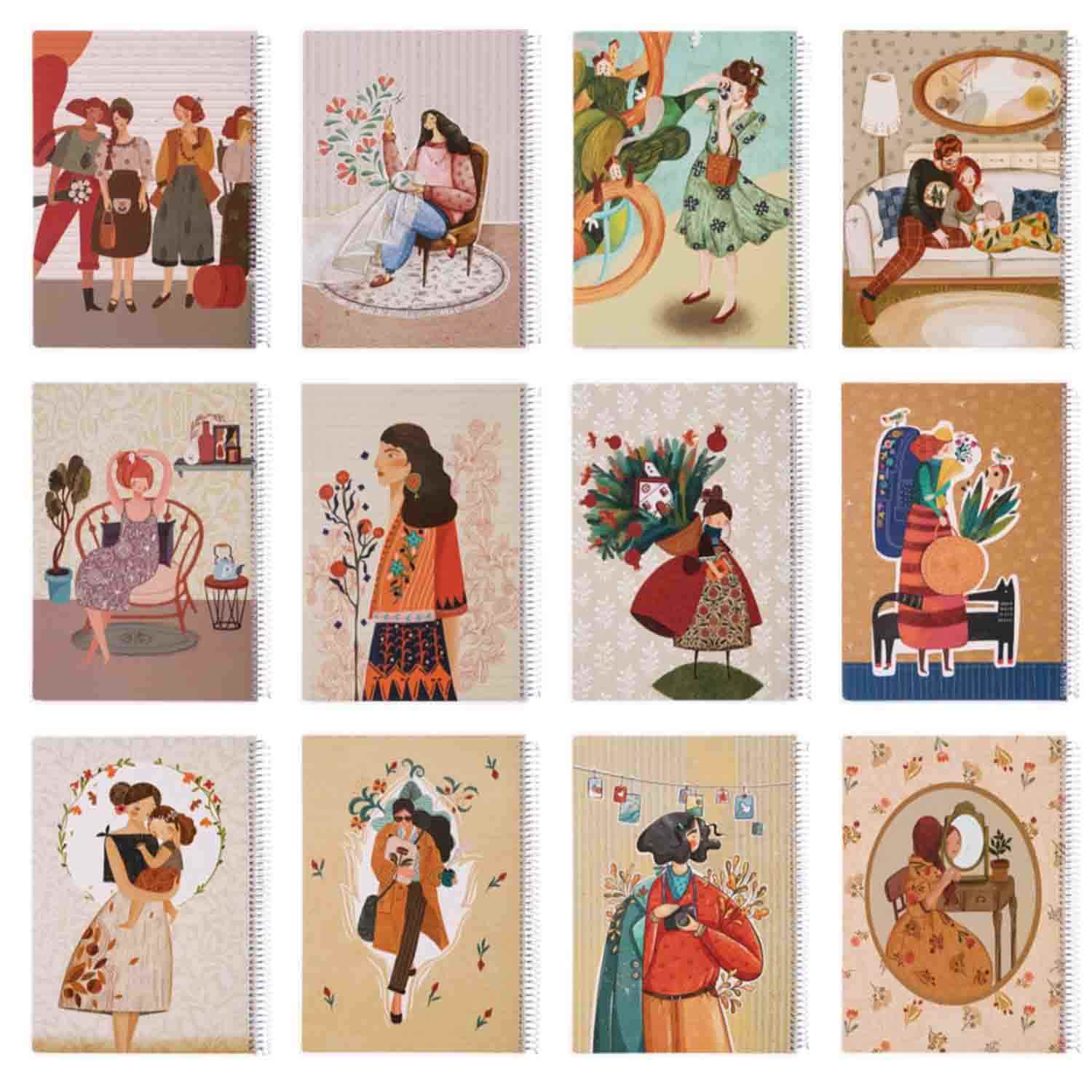 دفتر100برگ وزیری سیمی مجلدمسترنوت کد427 کارتن 60عددی 