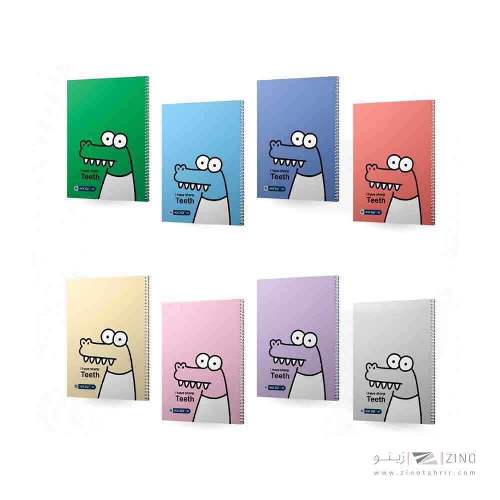 دفتر50برگ وزیری سیمی مجلد میکرو طرح تمساح کدC44