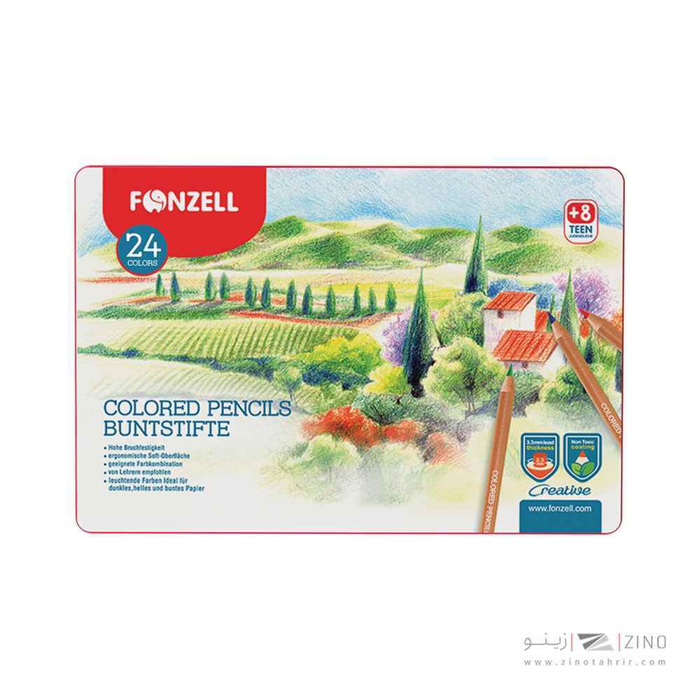 مدادرنگی24رنگ جعبه فلزی فونزل کد685055/685053