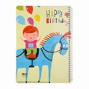 دفتر60برگ نقاشی سیمی وزیری فانتزی الیپون کد255کارتن 72عددی