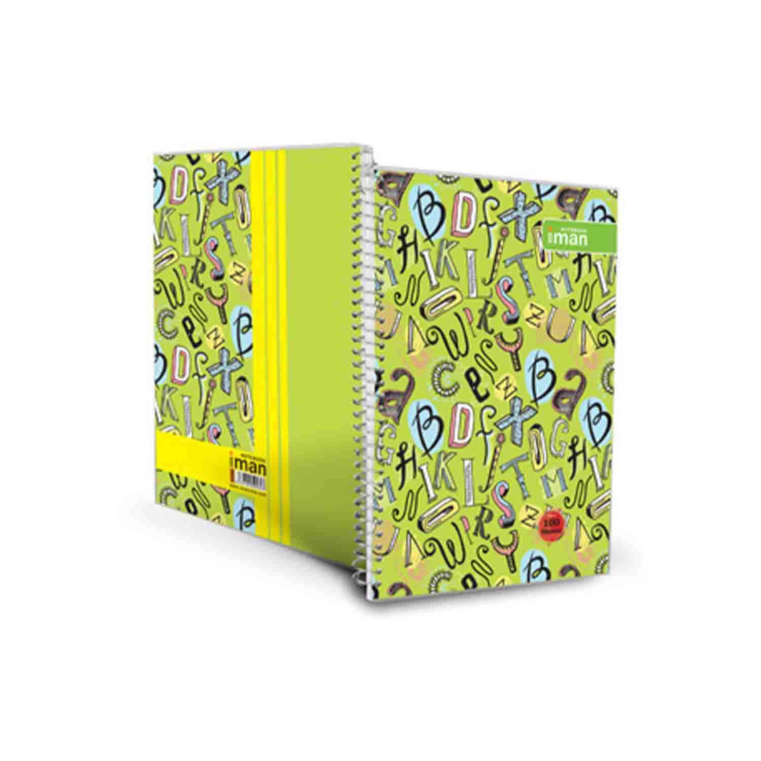 دفتر60برگ دوخط ایمان کد9505 جلدطلق