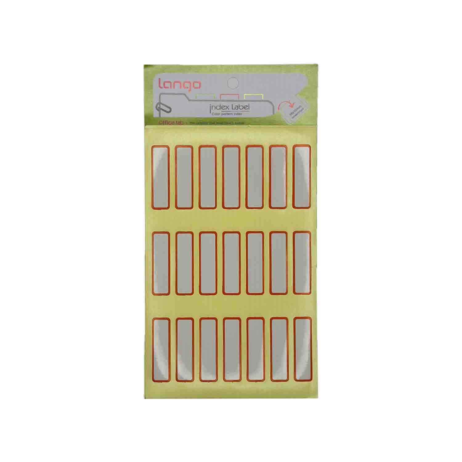 برچسب دورقرمز سایز10*35میلیمتر4برگی لانگوکدK-421