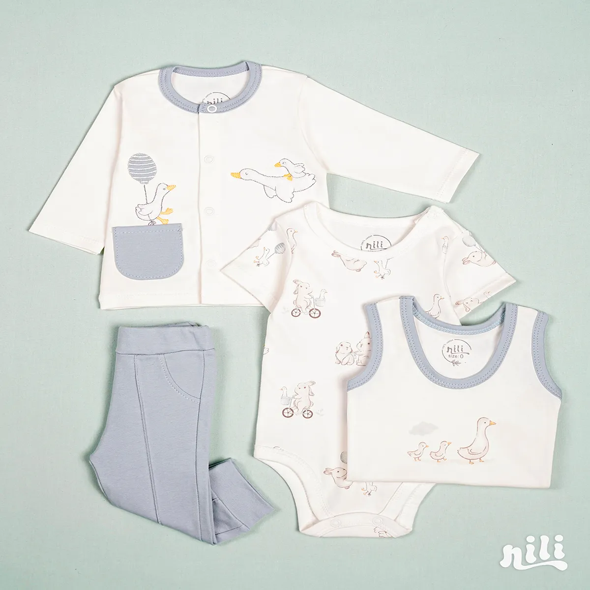 ست 13 تیکه بیمارستانی طرح اردک کد 3969