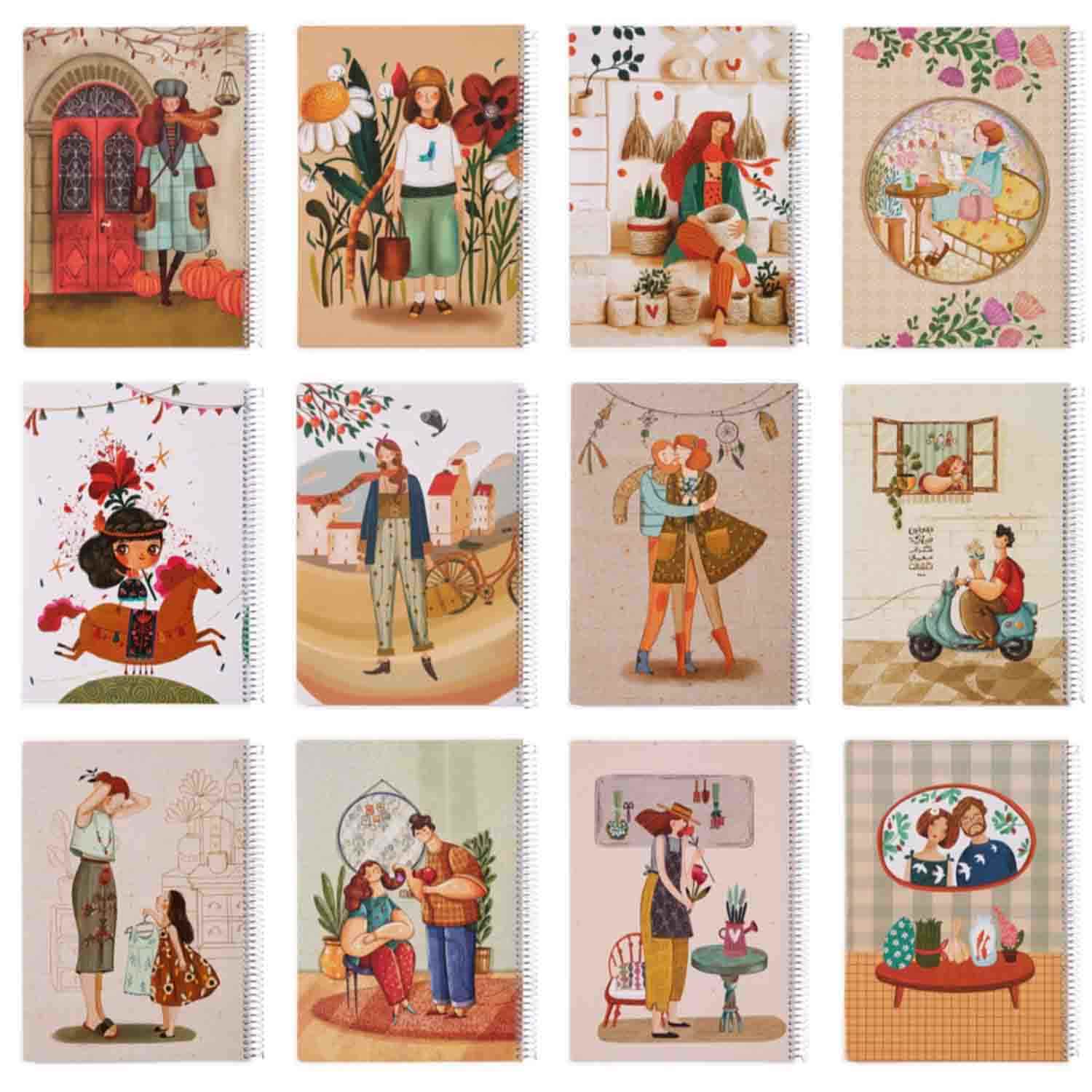 دفتر50برگ وزیری سیمی مجلدمسترنوت کد397 کارتن100عددی 