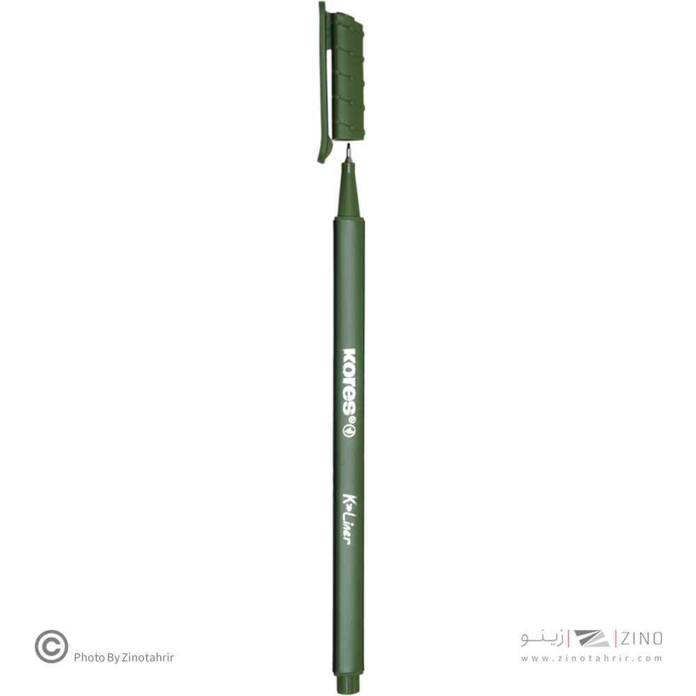 روان نویس نوک نمدی بدنه سه گوش کورس رنگ زیتونی کد28163