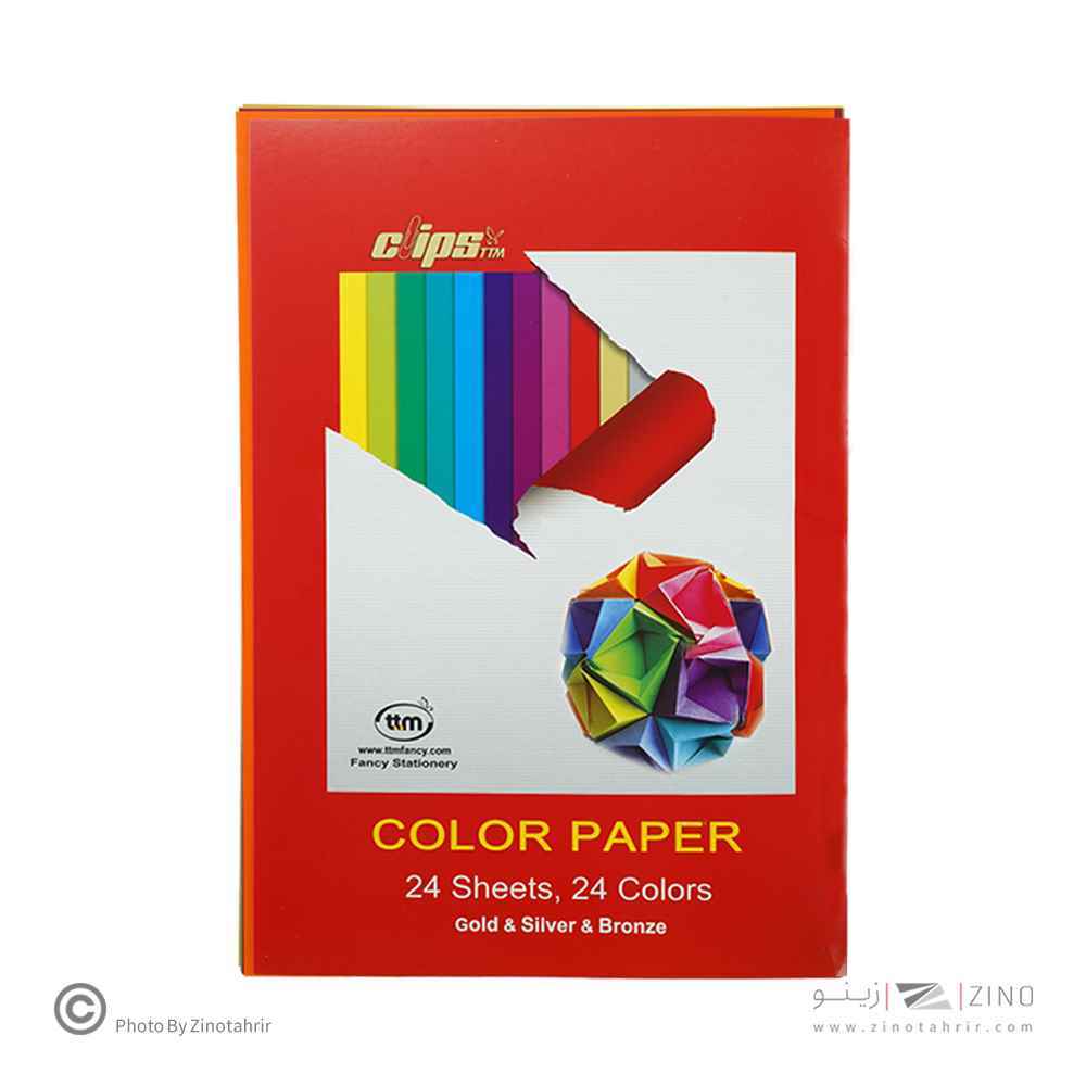 کاغذ 24رنگ34*24 روغنی کلیپس (10عددی)