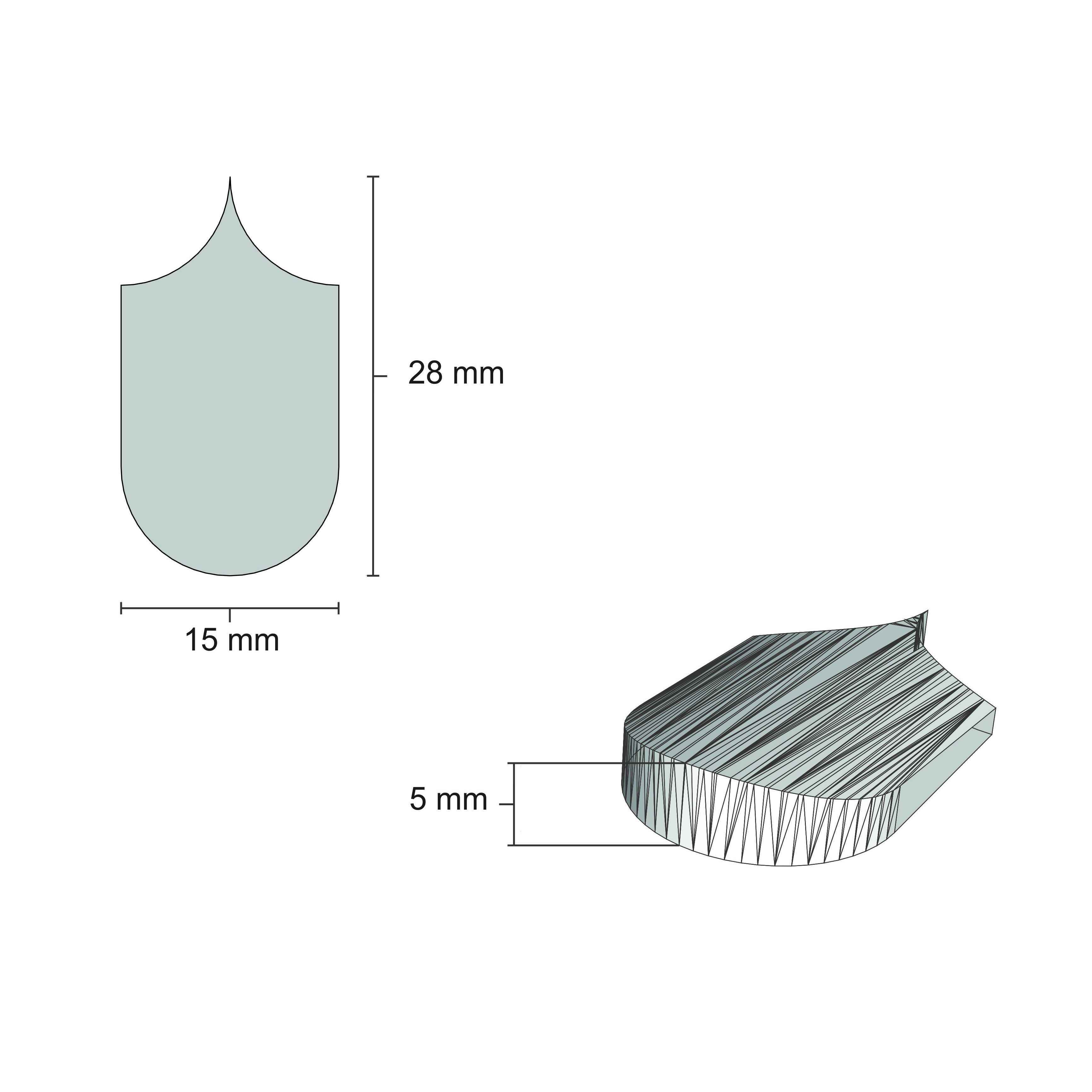 سفال بام پولکی مقیاس 1/12تعداد200 عددی اشل