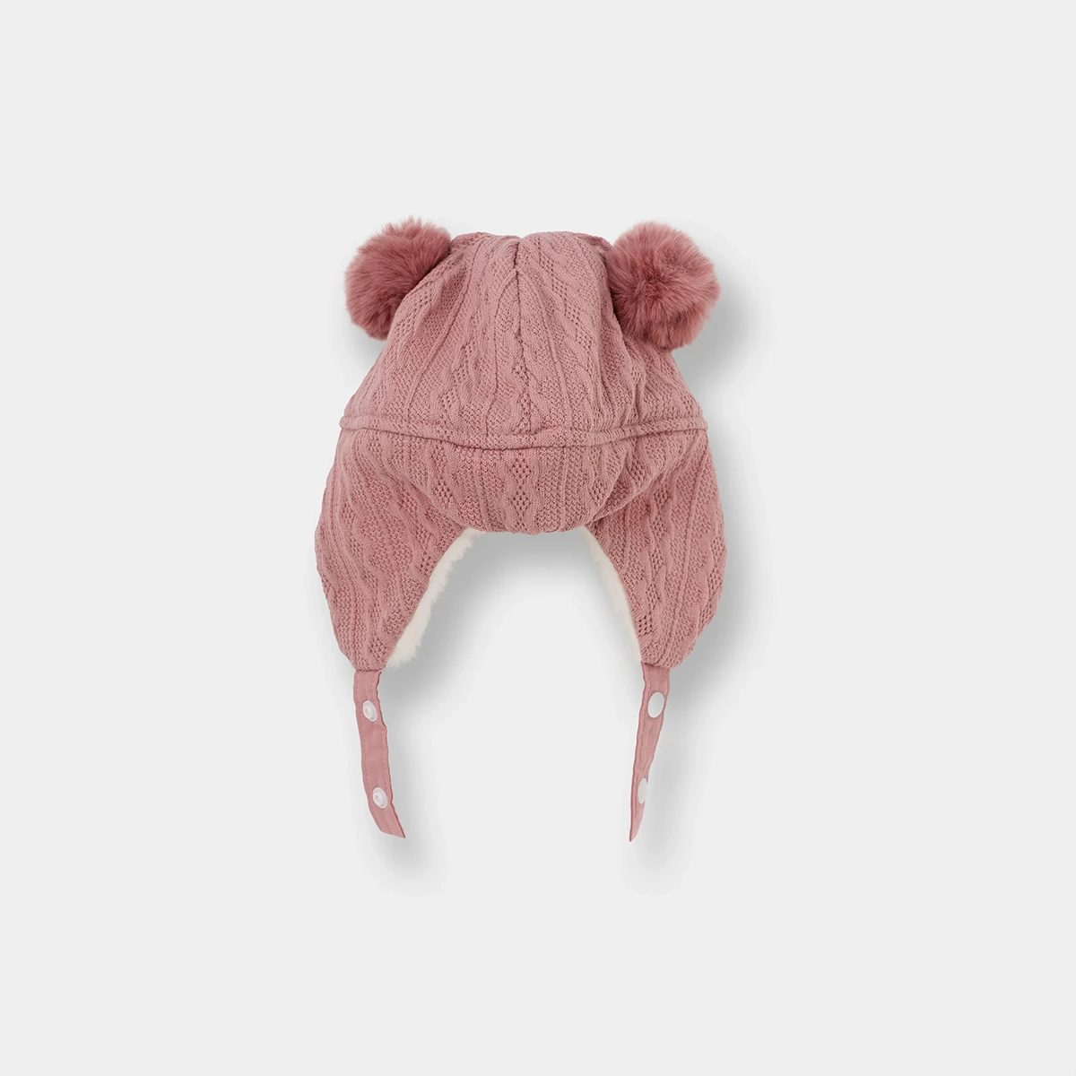 کلاه زمستانی دخترانه مدل صورتی کد 23197