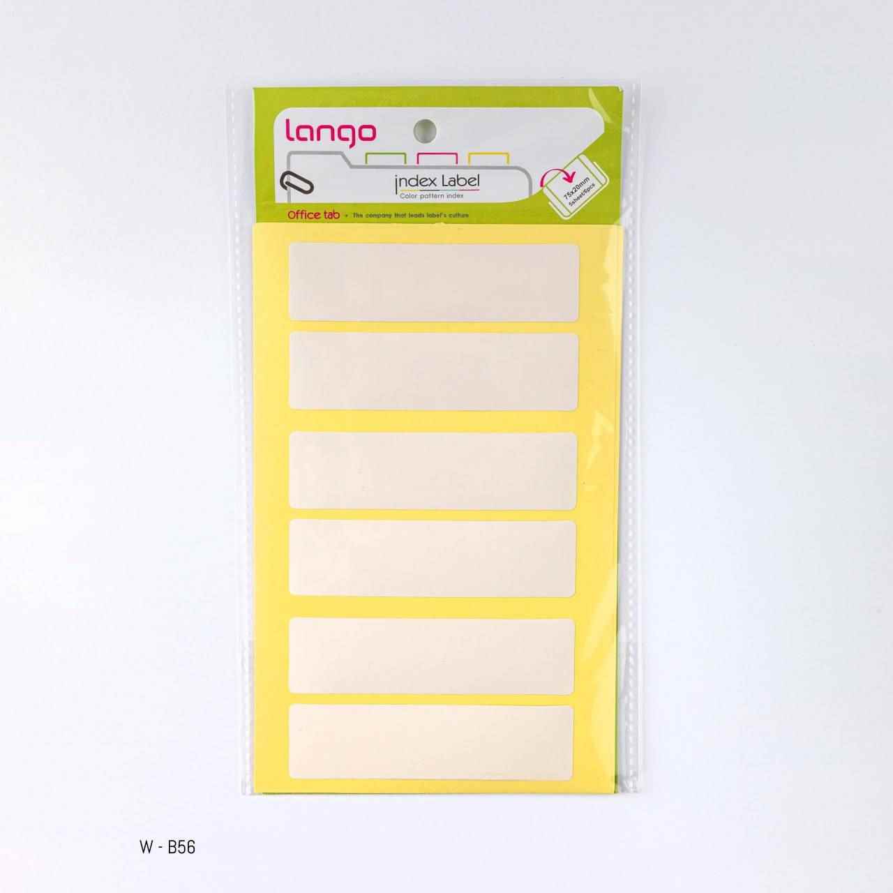 برچسب دورسفیدسایز20*75میلیمتر5برگی لانگوکدB-56