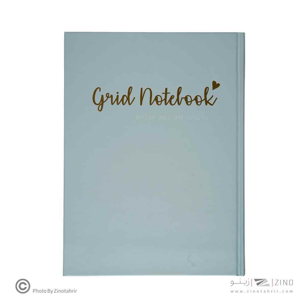 دفتر100برگ شطرنجی A4 ته دوخت جلد سخت طلاکوب/نقره برگ سری کیوت پالت کد70601