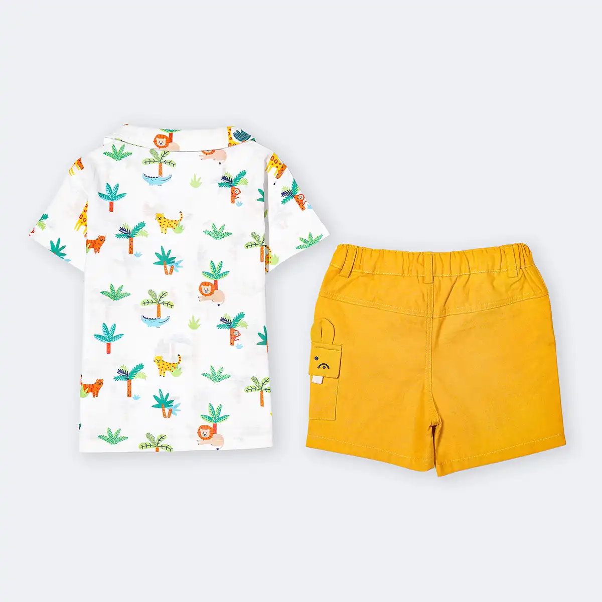 پیراهن و شلوارک پسرانه طرح زرافه کد 14239