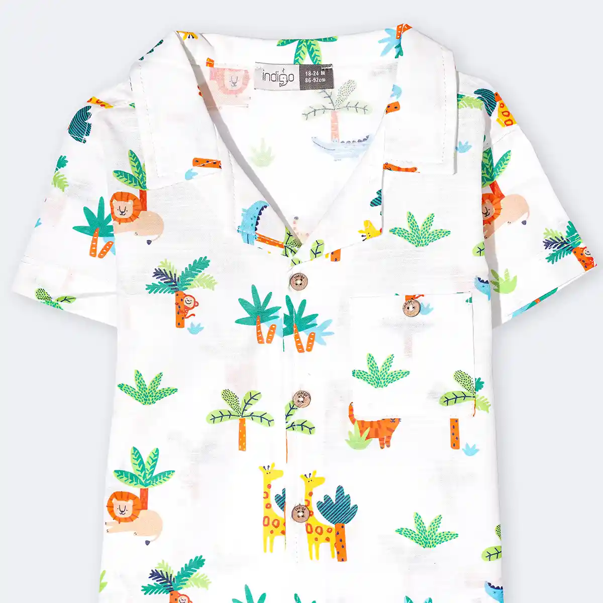 پیراهن و شلوارک پسرانه طرح زرافه کد 14239