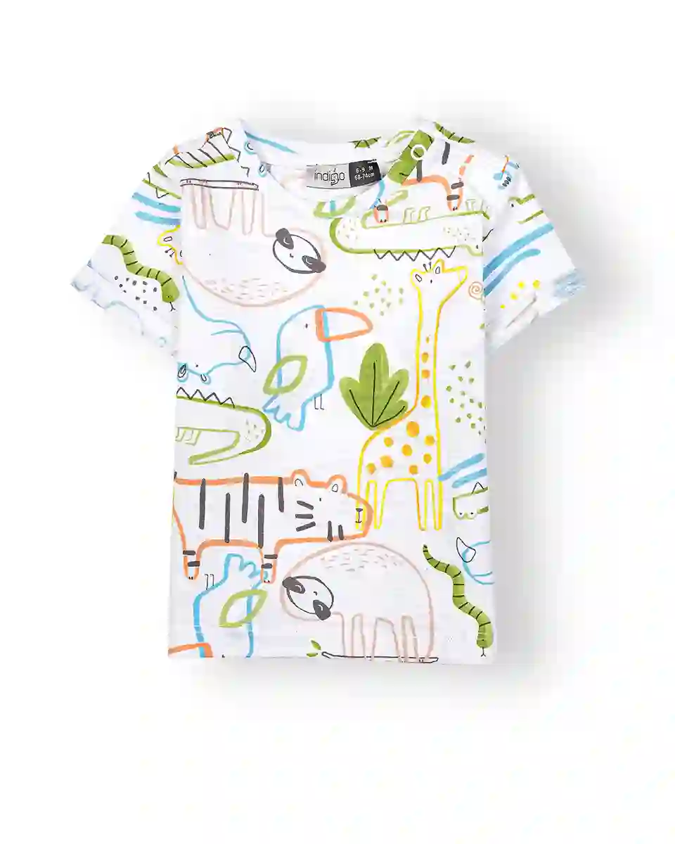 دوبنده و تیشرت پسرانه طرح هپی زو کد 15254