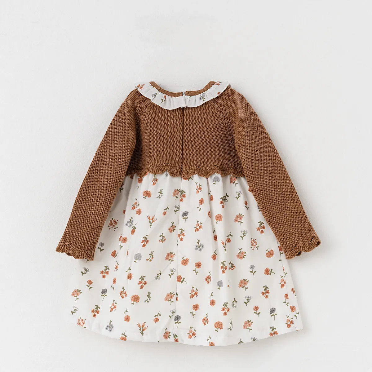 پیراهن دخترانه با تل طرح موکا کد 231722