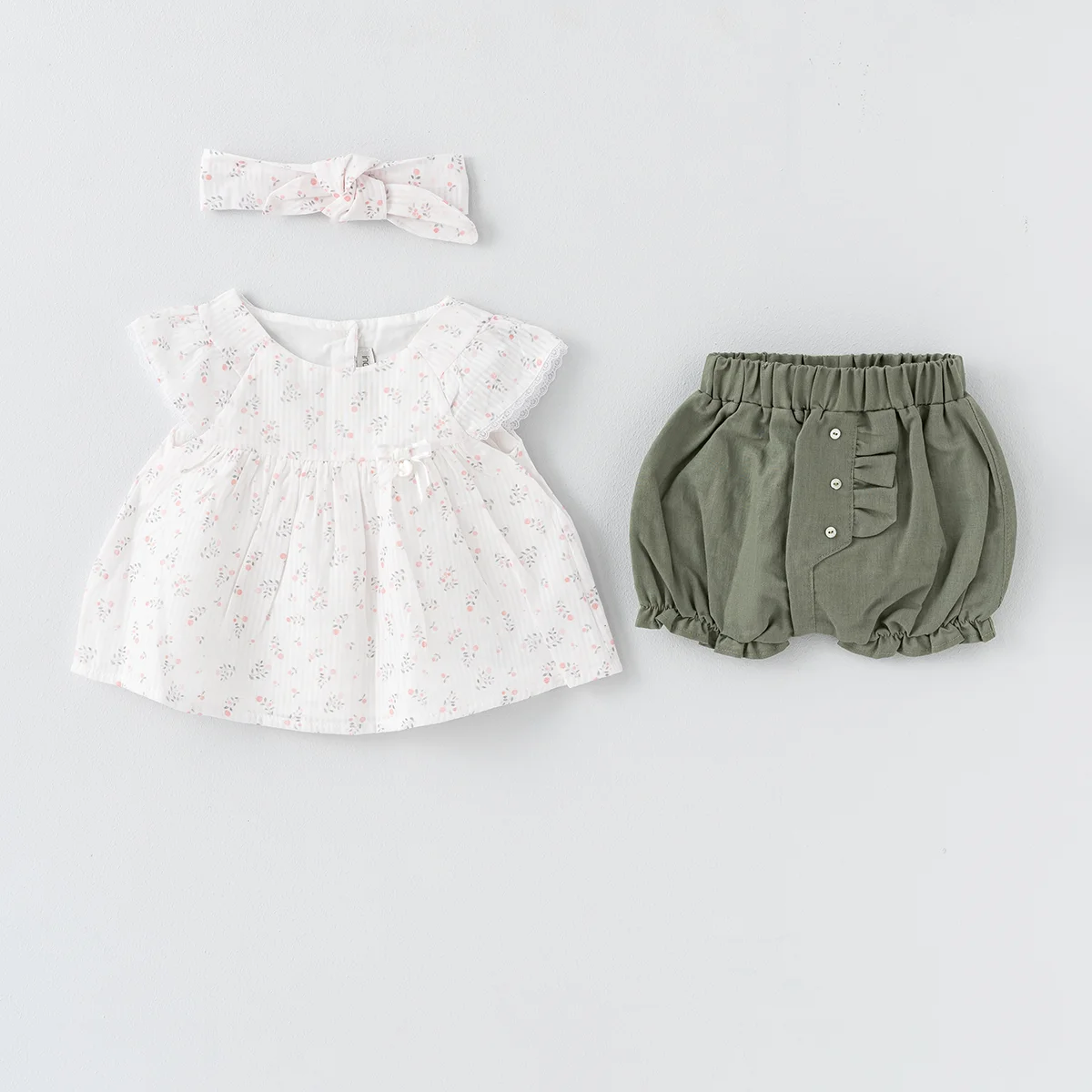 بلوز و شلوارک دخترانه با تل طرح پانیذ کد 13129