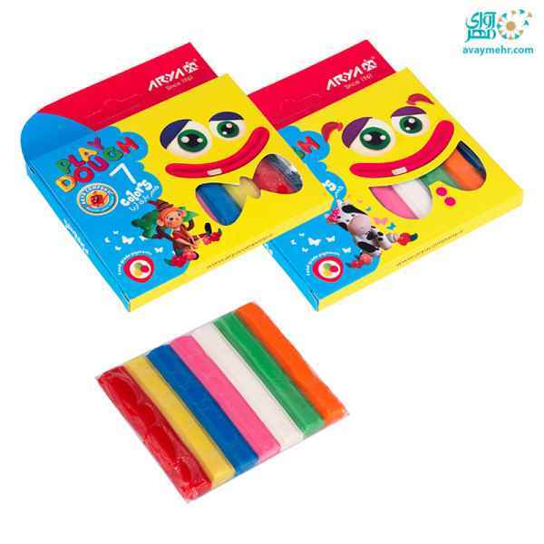 خمیر 7 رنگ مقوایی مدل1047 آریا 12 جعبه