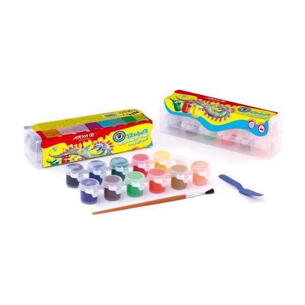 گواش 12 رنگ طلقی پیوسته کوچک مدل4015  آریا 12 جعبه