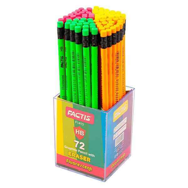 مداد مشکی فلورسنت پاک کن دار 1415 فکتیس  72 عددی