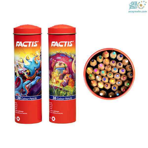 مداد 36 رنگ استوانه ای فکتیس  8 جعبه