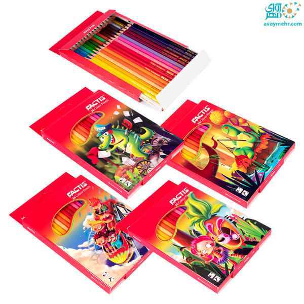 مداد 36 رنگ مقوایی  فکتیس 8 جعبه ای