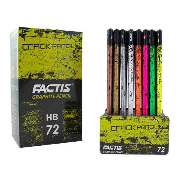مداد مشکی طرح کرک crack فکتیس بسته 72 عددی