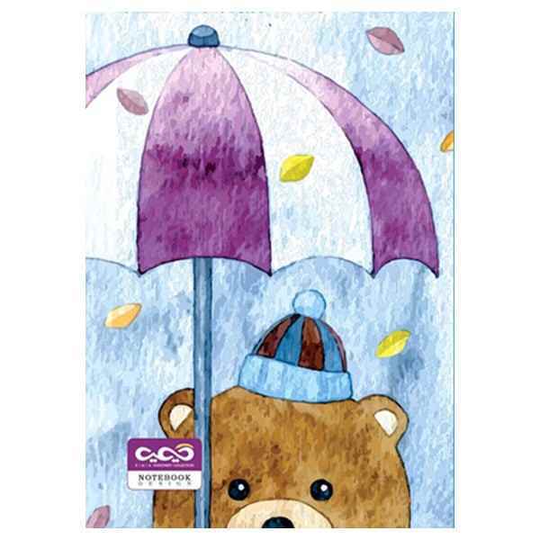 دفتر 80 برگ تک خط فنری وزیری مجلد طرح فانتزی کیمیا