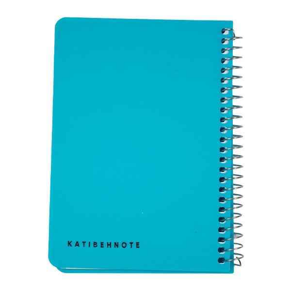 یادداشت 80 برگ فنری جلد طلقی 1712 بغل بازشو  کتیبه تحریر تک جلدی