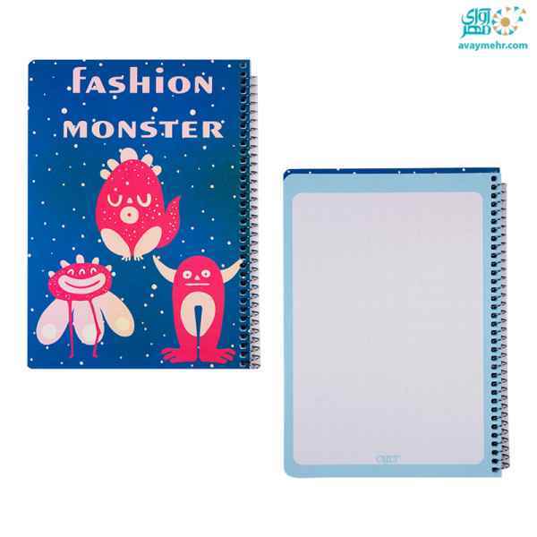 دفتر 50 برگ فنری شطرنجی کتیبه تک جلدی -شیرینگ 8 جلدی