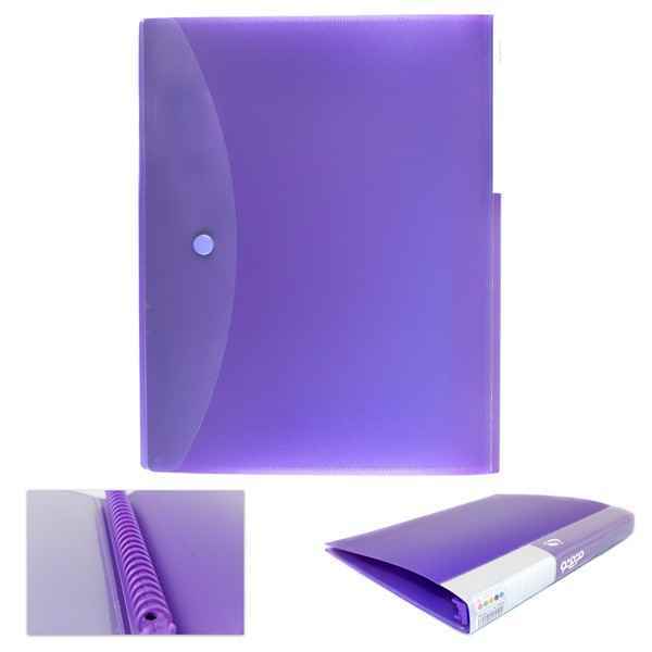 کلاسور 100 برگ 26 حلقه طلقی قفل پلاستیک  پرگه یک جلد