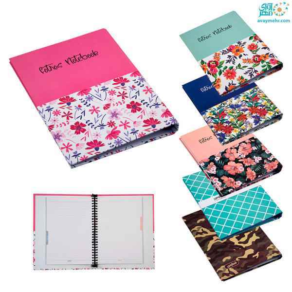 کلاسور 100 برگ 26 حلقه جلد سخت سلفونی فانتزی 306 فطرس