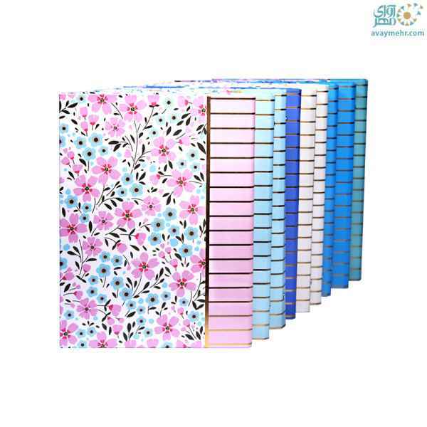 کلاسور 100 برگ 26 حلقه قفل پلاستیکی گل 320  فطرس 9 جلد