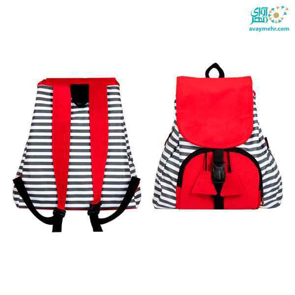 کوله پشتی روبگ مخمل راه راه روکو یک عددی