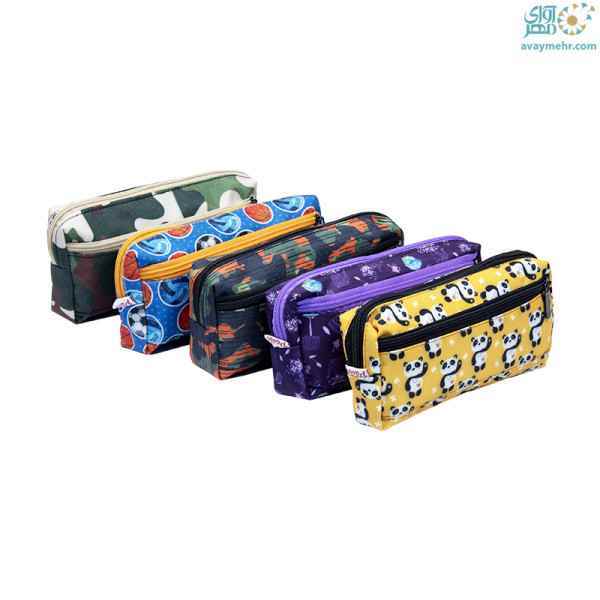 جامدادی سه زیپ طرح دار پاوین 5 عدد