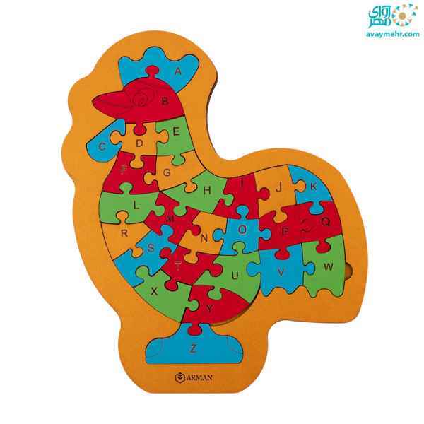 پازل خروس فارسی-انگلیسی هیرون  تک عددی