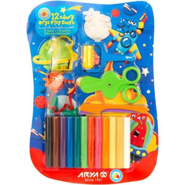 خمیر وکیوم 12 رنگ با ابزار  1022 آریا