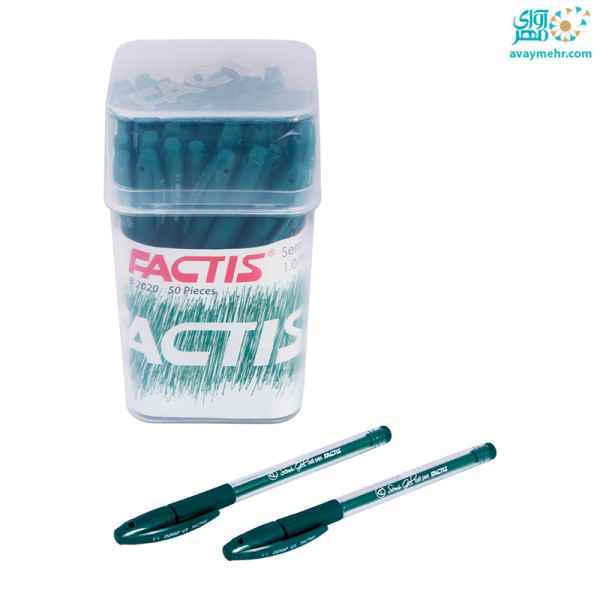 خودکار سبز نوک 1 سمی ژل فکتیس 50 عددی