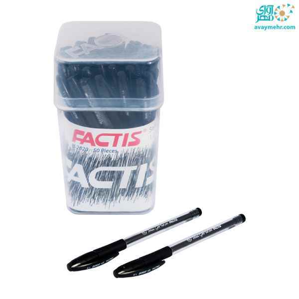 خودکار مشکی نوک1 سمی ژل فکتیس 50 عددی