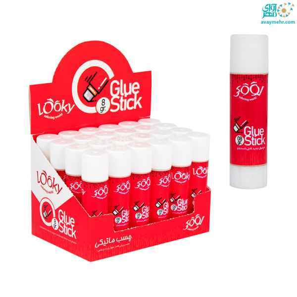 چسب ماتیکی جعبه قرمز 8 گرم 9008  لوکی  24 عددی