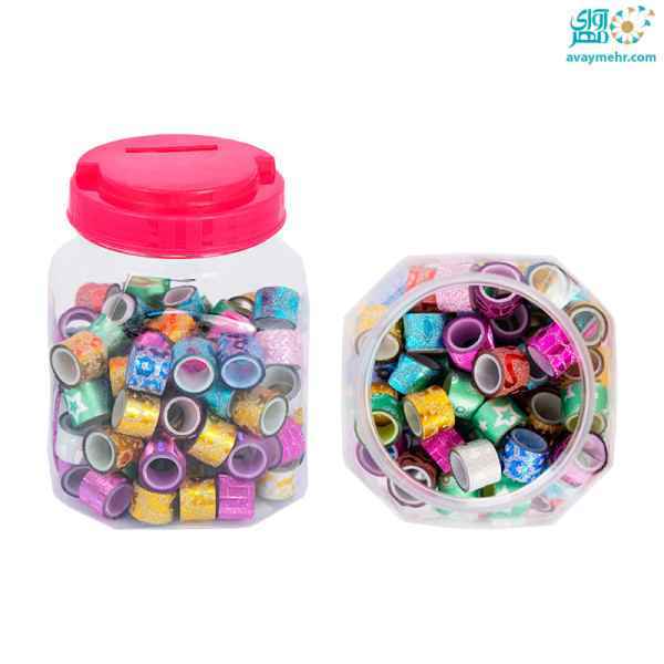 چسب رنگی دبه ای متفرقه 90 عددی