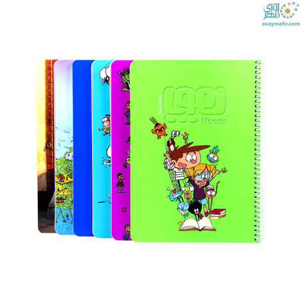 دفتر 80 برگ تک خط فنری هوپا  کرند تک جلدی