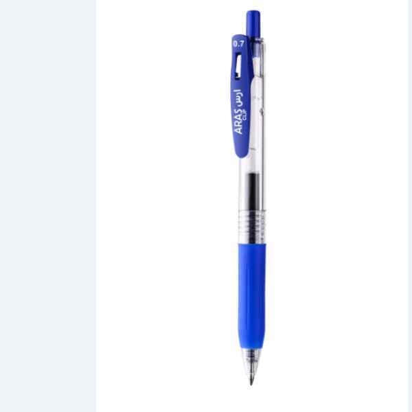 روان نویس آبی 0-7 فشاری گریپ دار ar521 ارس 10 عدد