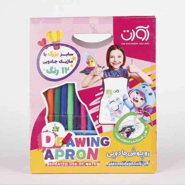 کاور مهدکودک بزرگ همراه با ماژیک 12 رنگ 3911 آوات تک عددی