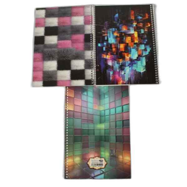 دفتر شطرنجی 50 برگ نیم سانت طرفه تک جلدی