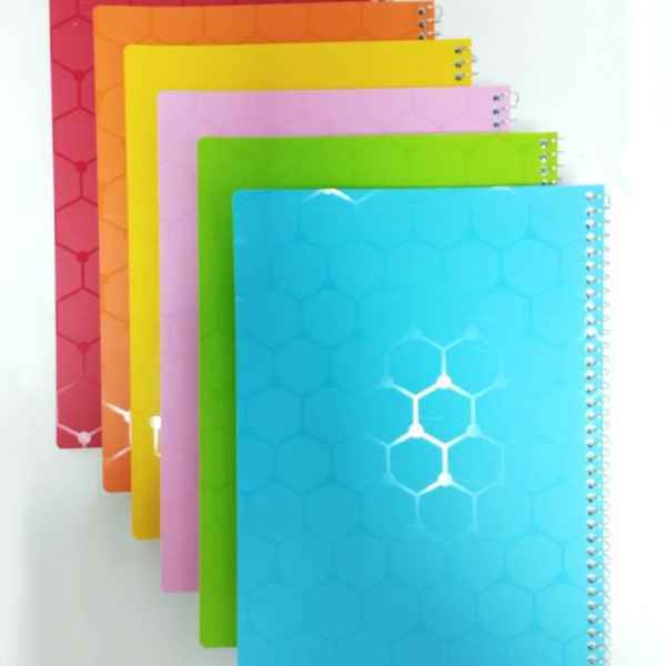 دفتر 50 برگ تک خط فنری طلقی پرسام تک جلدی